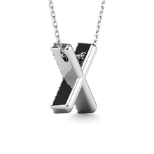Diamond 1/8 Ct.Tw. Letter X Pendant in 14K White Gold