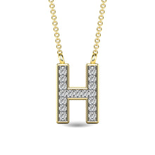 Diamond 1/20 Ct.Tw. Letter H Pendant in 10K Yellow Gold