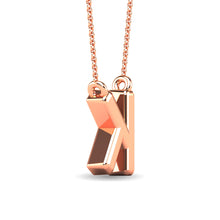 Diamond 1/20 Ct.Tw. Letter K Pendant in 10K Rose Gold