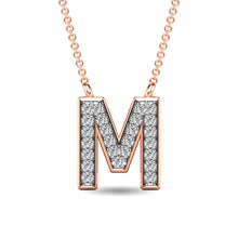 Diamond 1/20 Ct.Tw. Letter M Pendant in 10K Rose Gold
