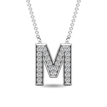 Diamond 1/20 Ct.Tw. Letter M Pendant in 10K White Gold