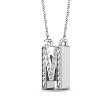 Diamond 1/20 Ct.Tw. Letter M Pendant in 10K White Gold