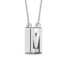 Diamond 1/20 Ct.Tw. Letter M Pendant in 10K White Gold