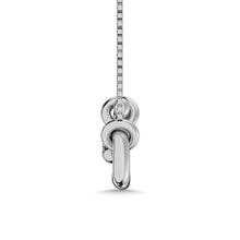 Diamond 1/20 Ct.Tw. Paper Clip Necklace in 925 Silver