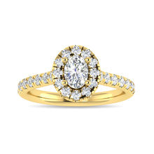 Diamond 1 Ct.Tw. Oval Shape Engagement Ring in 10K Yellow Gold