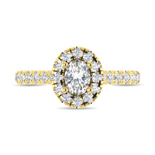 Diamond 1 Ct.Tw. Oval Shape Engagement Ring in 10K Yellow Gold