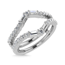 Diamond 3/8 Ct.Tw. Curve Guard Ring in 14K White Gold