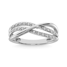 Diamond 1/20 Ct.Tw. Cross Over Ring in Sterling Silver