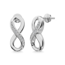 Diamond 1/20 Ct.Tw. Infinity Earrings in Sterling Silver