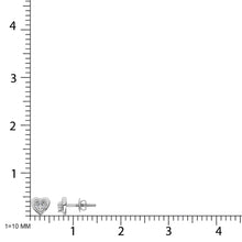 Diamond 1/50 Ct.Tw. Heart Earrings in Sterling Silver