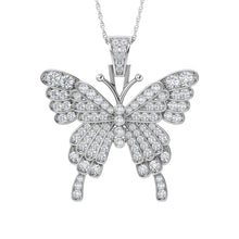 Diamond  5/8 Ct.Tw. Butterfly Pendant in 10K White Gold