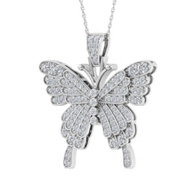 Diamond  3/8 Ct.Tw. Butterfly Pendant in 10K White Gold