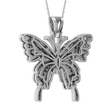 Diamond  3/8 Ct.Tw. Butterfly Pendant in 10K White Gold