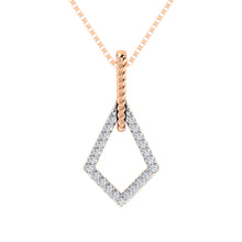 10K Two Tone Gold 1/10 Ct.Tw. Diamond Fashion Pendant