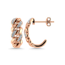 Diamond  1/10 Ct.Tw. J Earrings in 14K Rose Gold