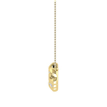 10K Yellow Gold 1/20 Ct.Tw. Diamond Cuban Style Necklace