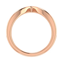 14K Rose Gold 1/3 Ct.Tw. Diamond Chevron Band