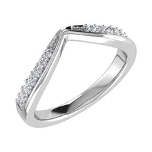 14K White Gold 1/10 Ct.Tw. Diamond Chevron Band