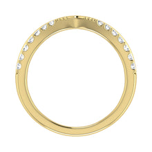 14K Yellow Gold 1/10 Ct.Tw. Diamond Chevron Band