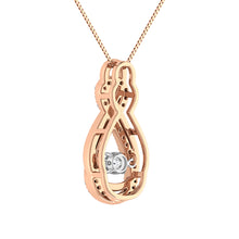 10K Rose Gold 1/5 Ct.Tw. Diamond Shimmering Pendant