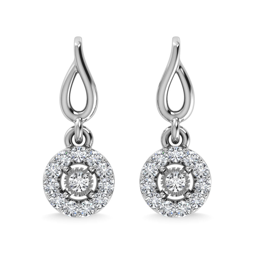 Diamond 1/10 Ct.Tw. Fashion Earrings in 10K White Gold