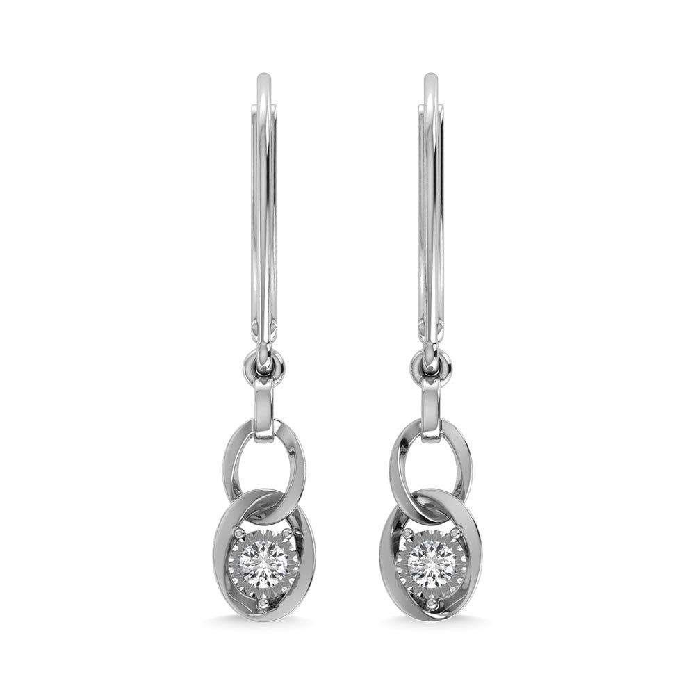Diamond 1/6 Ct.Tw. Danglers Earrings in 10K White Gold