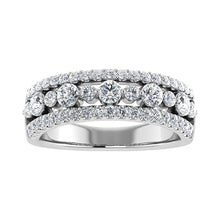 14K White Gold 1 Ct Ct.Tw. Diamond Fashion Band