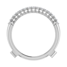 14K White Gold 1/2 Ct.Tw. Diamond Chevron Guard Ring