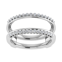 10K White Gold 1/4 Ct.Tw. Diamond Guard Ring