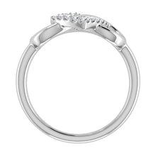 10K White Gold 1/6 Ct.Tw. Diamond Heart & Infinity Ring