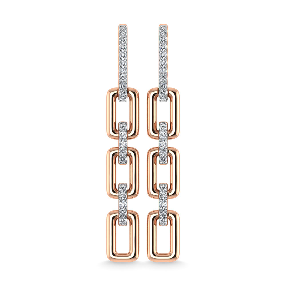 Diamond 1/6 Ct.Tw. Danglers Earrings in 10K Rose Gold