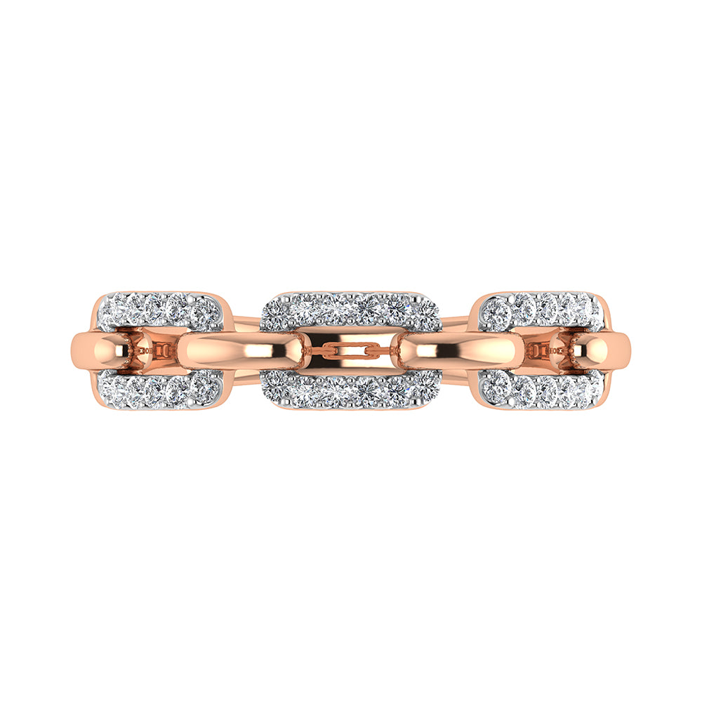 10K Rose Gold 1/4 Ct.Tw. Diamond Fashion Ring