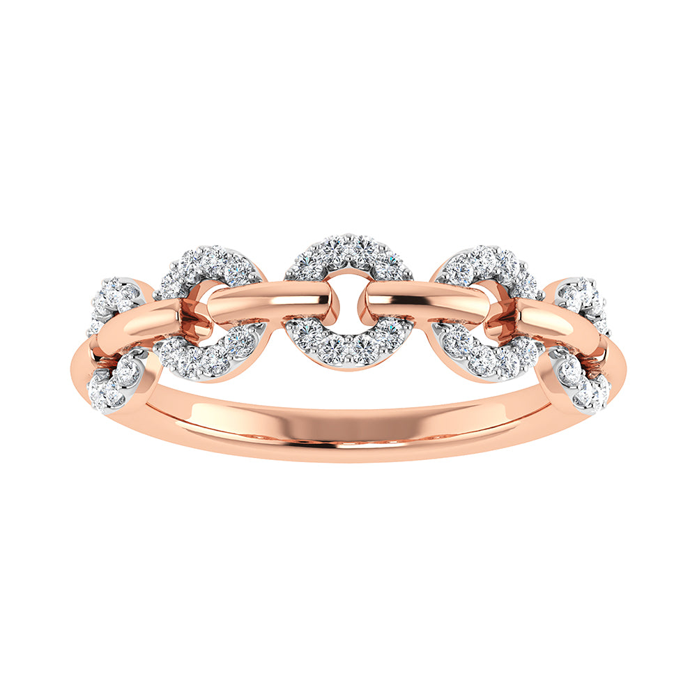 10K Rose Gold 1/6 Ct.Tw. Diamond Fashion Ring