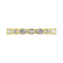 14K Yellow Gold 1/3.Tw. Diamond Stack Band