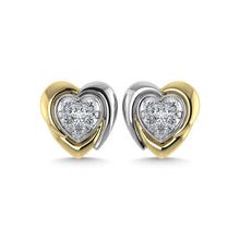 Diamond 1/5 Ct.Tw. Stud Earrings in 10K Two Tone