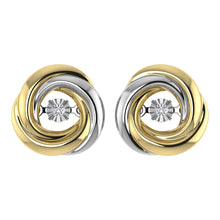 Diamond 1/20 Ct.Tw. Fashion Earrings in 10K Two Tone Gold