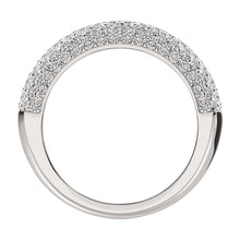 14K White Gold 3/4 Ct.Tw. Diamond Pave Set Fashion Band