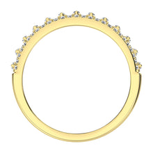 14K Yellow Gold 1/3 Ct.Tw. Diamond Round and Baguette Set Fashion Band
