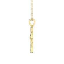 10K Yellow Gold 1/10 Ct.Tw. Diamond Cross Pendant