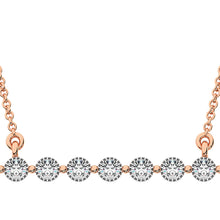 10K Rose Gold 1/5 Ct.Tw. Diamond Fashion Necklace