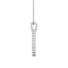 14K White Gold 1/5 Ct.Tw. Diamond Open Circle Pendant
