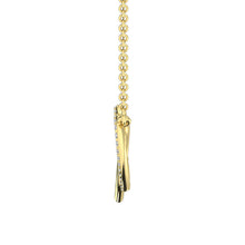 10K Yellow Gold 1/10 Ct.Tw. Diamond Interlinked Heart Necklace
