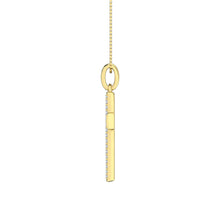 10K Yellow Gold 1/4 Ct.Tw. Diamond Pave Set Cross Pendant