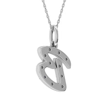 Diamond 1/8 Ct.Tw. Letter B Pendant in 10K White Gold