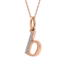 Diamond 1/20 Ct.Tw. Letter B Pendant in 10K Rose Gold