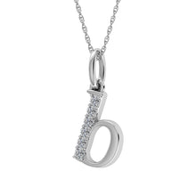 Diamond 1/20 Ct.Tw. Letter B Pendant in 10K White Gold