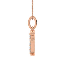 Diamond 1/20 Ct.Tw. Letter F Pendant in 10K Rose Gold