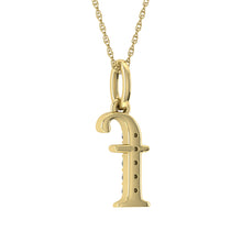Diamond 1/20 Ct.Tw. Letter F Pendant in 10K Yellow Gold