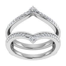 Diamond 1/3 Ct.Tw. Chevron Guard Ring in 14K White Gold
