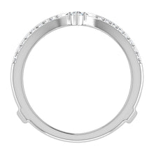 Diamond 1/3 Ct.Tw. Chevron Guard Ring in 14K White Gold